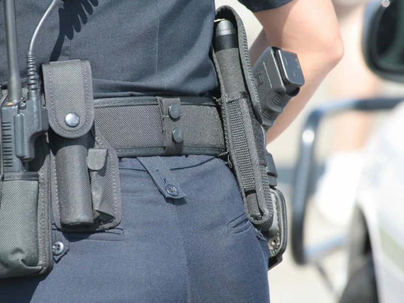 Picture of a police officer's tactical belt